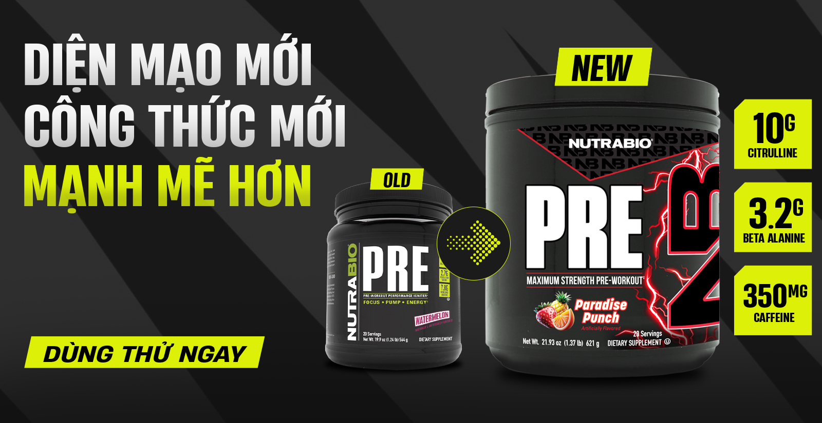 Nutrabio Pre Workout Bao Bì Mới