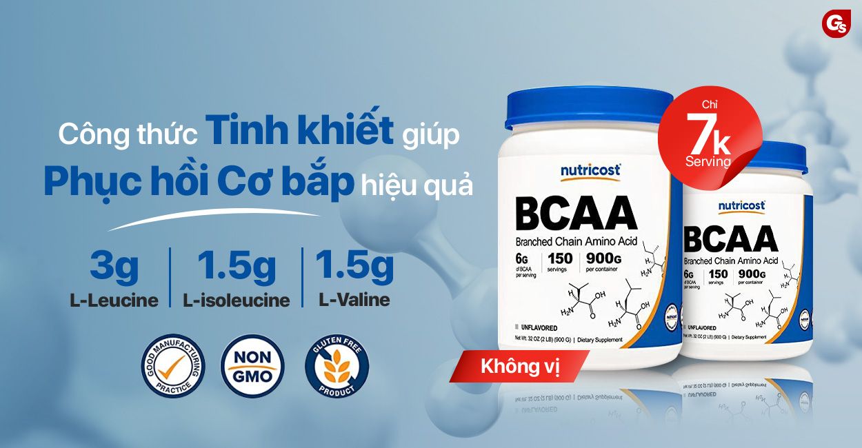 Nutricost BCAA Powder - Unflavored, 6000mg Per Serving, 90 Servings (3 Pack)