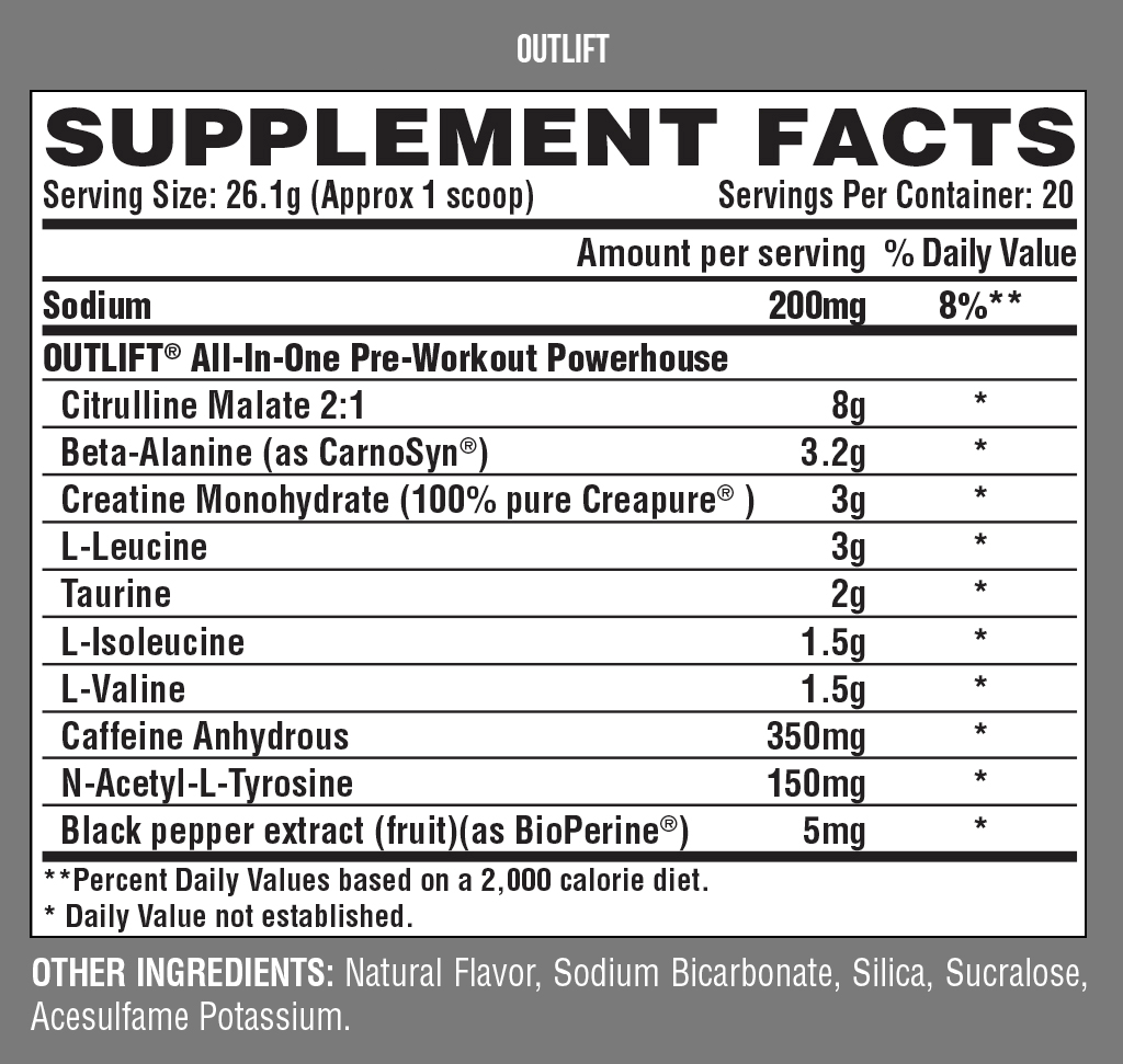 Nutrex Outlift, 30 servings (518 g) - Tăng sức mạnh hiệu quả #1