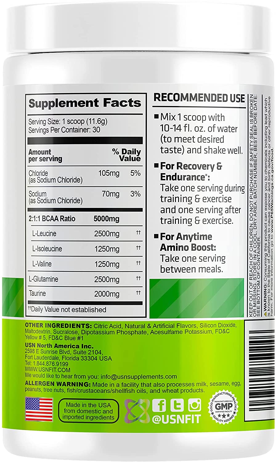 USN-BCAA-Amino-nutrition-facts-gymstore