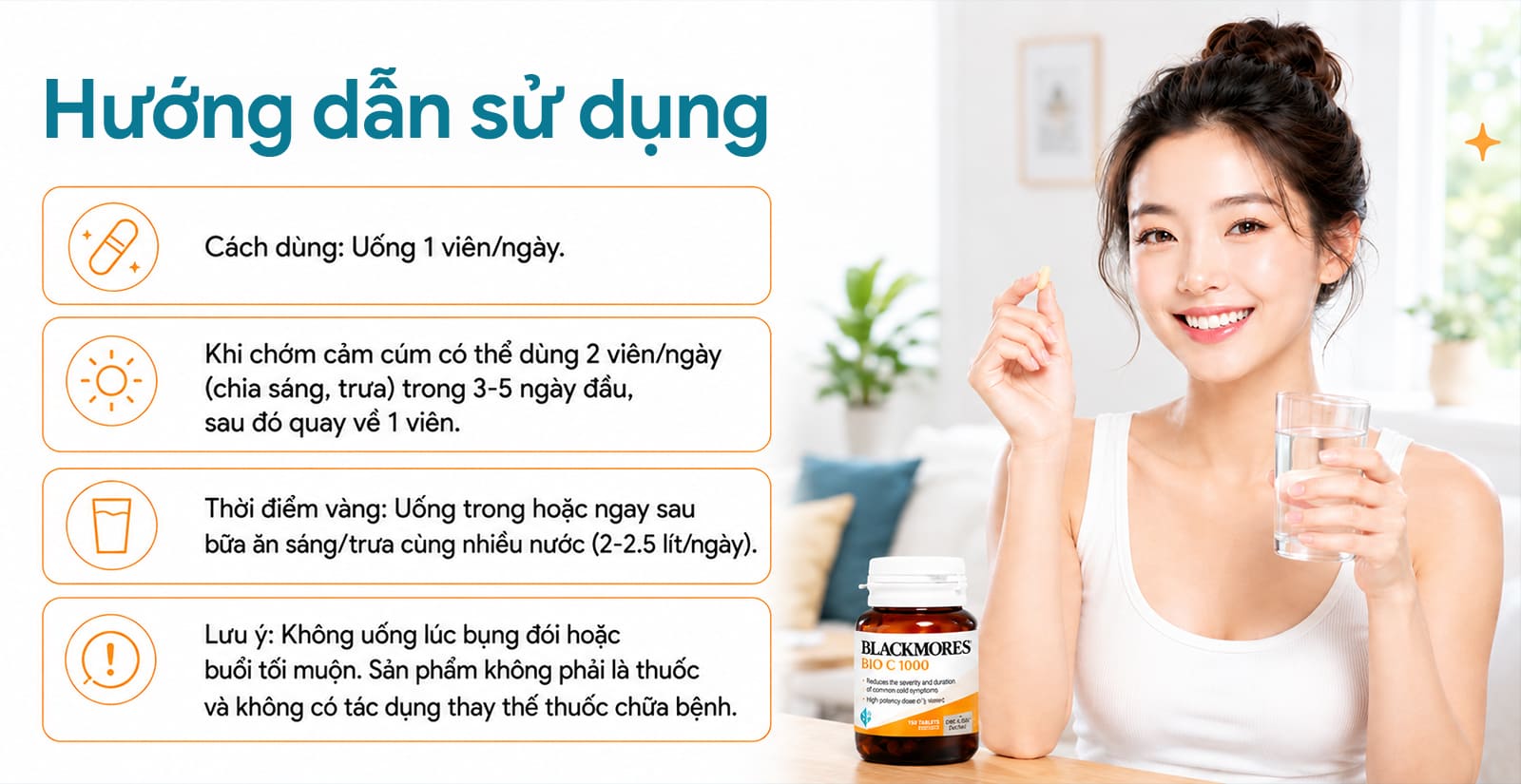 Blackmores Bio C 1000mg hướng dẫn sử dụng