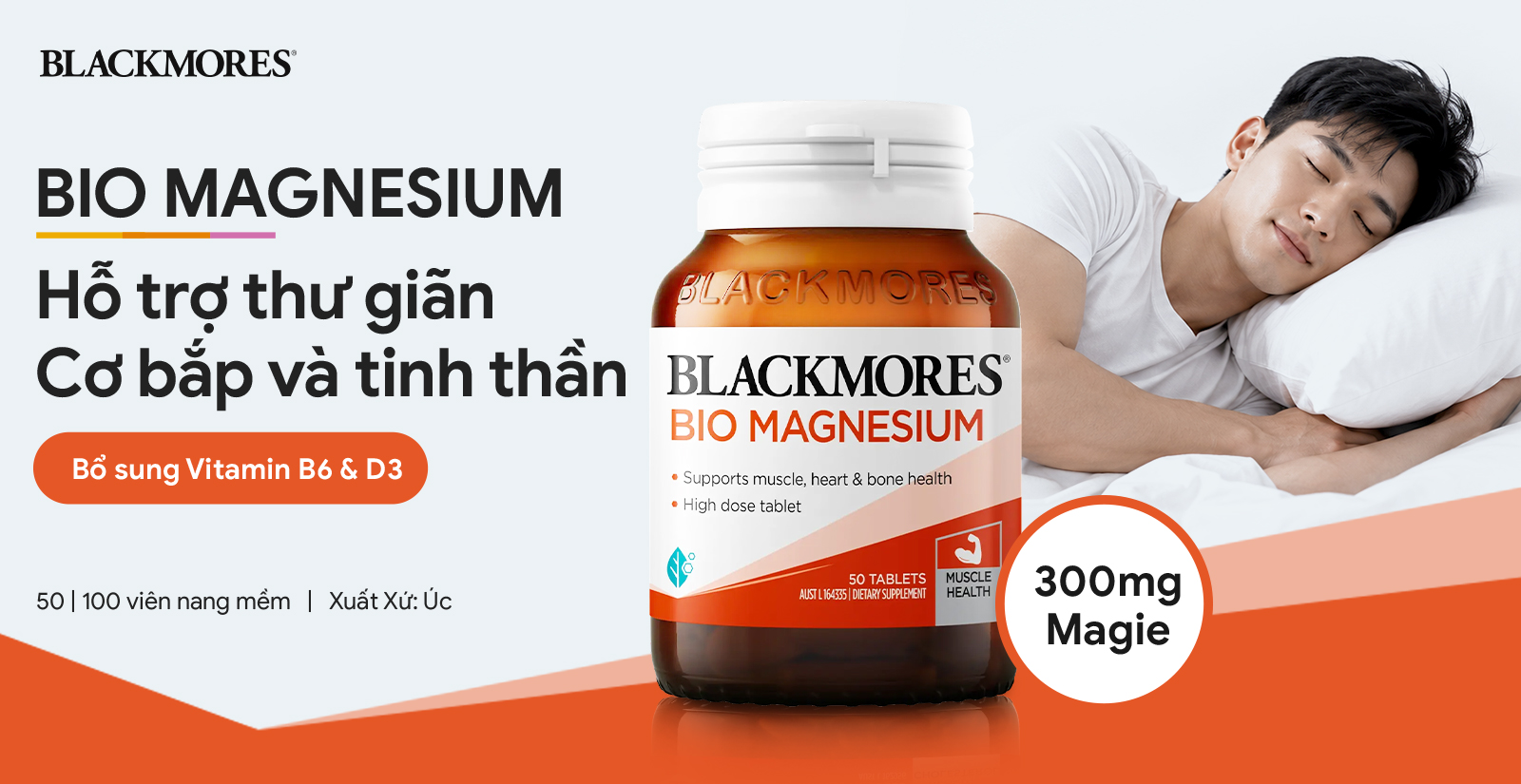 Blackmores Bio Magnesium hỗ trợ bổ sung magie chất lượng tốt