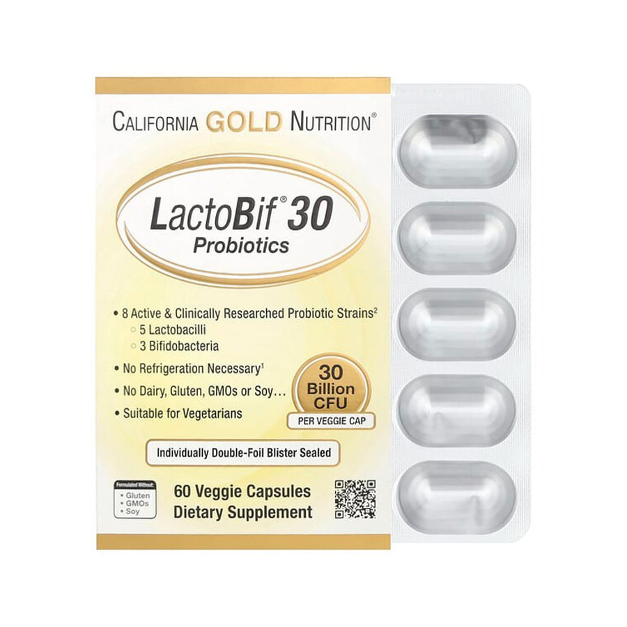 Men vi sinh California Gold Nutrition LactoBif 30 Probiotics