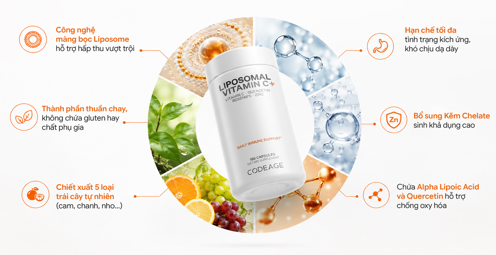 Ưu điểm của CodeAge Liposomal Vitamin C