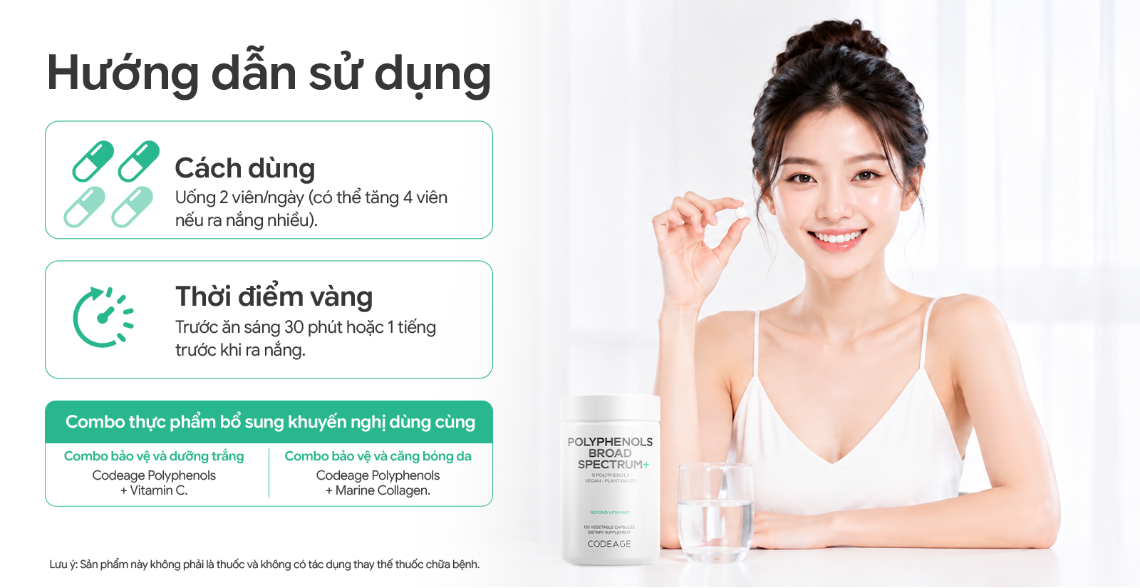 Hướng dẫn sử dụng CodeAge Polyphenols Broad Spectrum