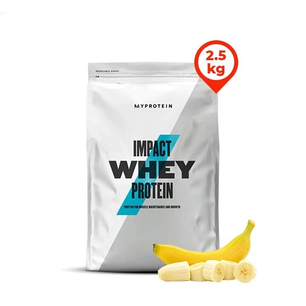 MyProtein Impact Whey Protein, 2.5 Kg (100 Servings) Impact-whey-protein-100-servings-banana-flavor-gymstore
