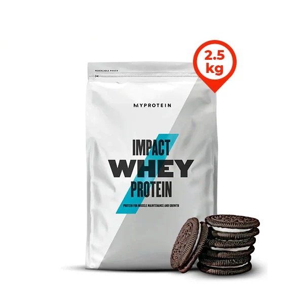 MyProtein Impact Whey Protein, 2.5 Kg (100 Servings) Impact-whey-protein-100-servings-cookies-and-cream-flavor-gymstore