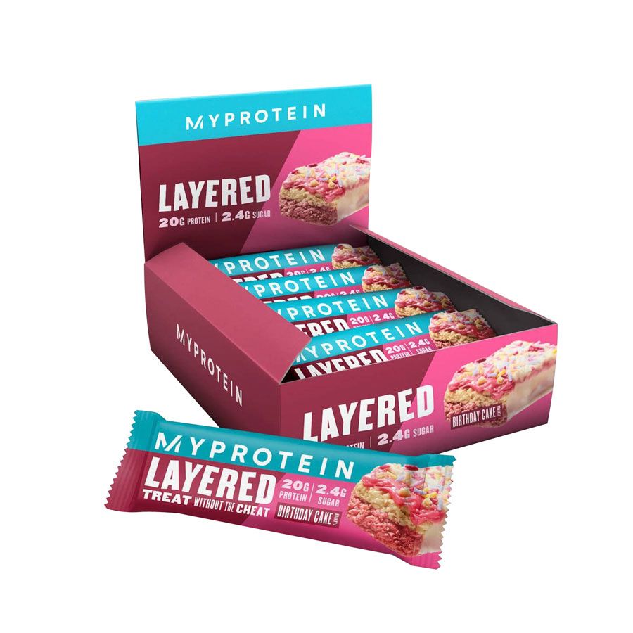 Myprotein Layered Protein Bar - 20G Protein, 12x60 gram Myprotein Layered Protein Bar - 20G Protein, 12x60 gram