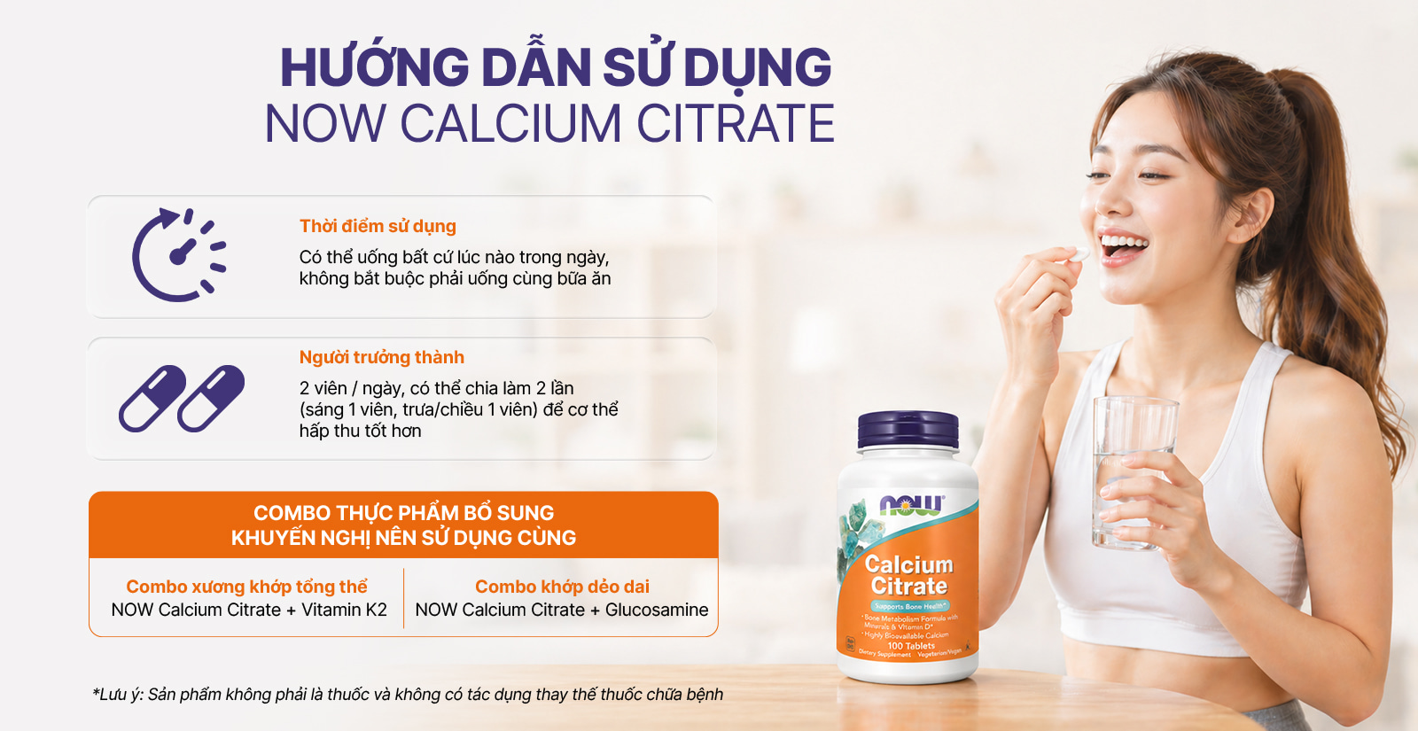 Now Calcium Citrate Cách Dùng