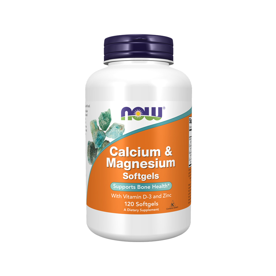 NOW Calcium & Magnesium Softgels now-calcium-magnesium-240-softgels-gymstore