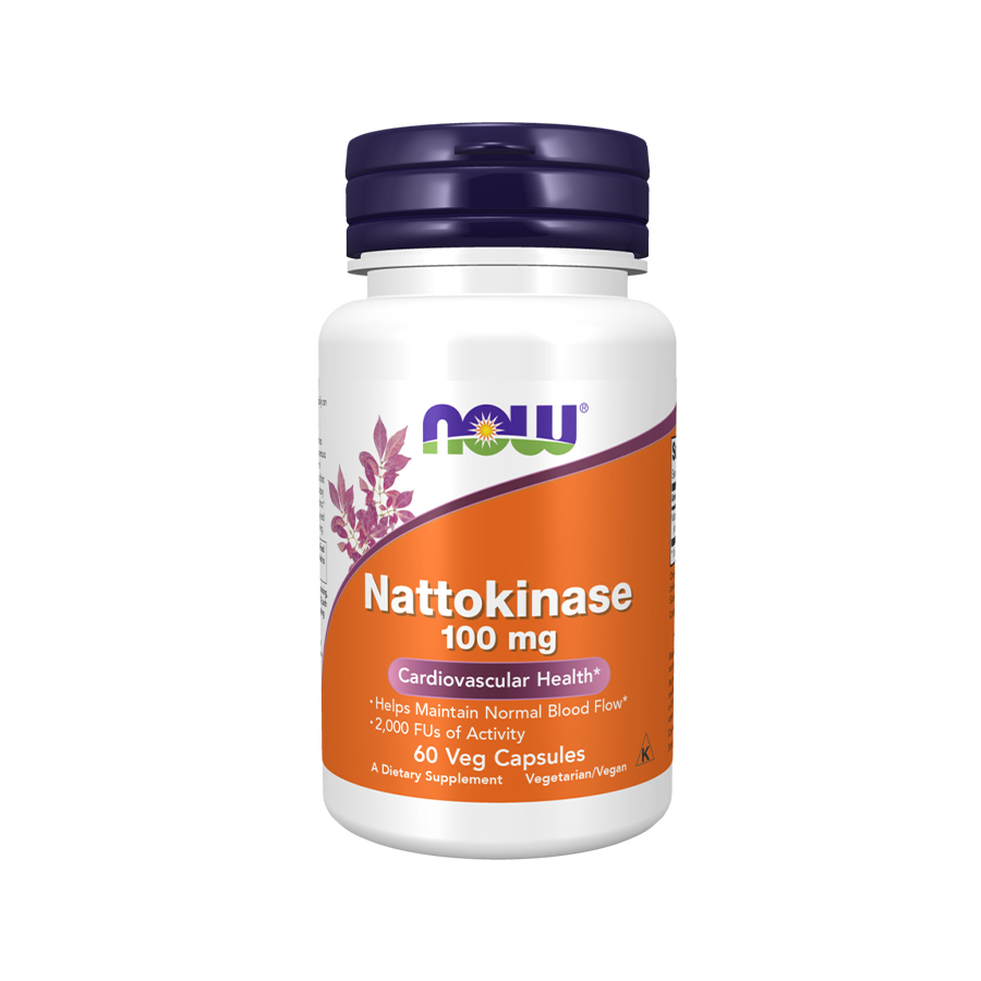 NOW Nattokinase 2000 FU Enzyme from Natto Extract, 100 mg now-nattokinase-120-capsules-gymstore