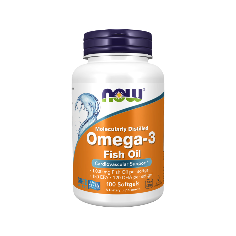 NOW Omega-3 1000mg Fish Oil, 180 EPA/ 120 DHA NOW Omega-3 1000mg Fish Oil, 180 EPA/ 120 DHA