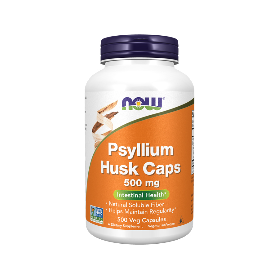 Chất xơ dạng viên Now Psyllium Husk Caps, 500mg (500 Capsules) now-psyllium-husk-caps-supplement-facts