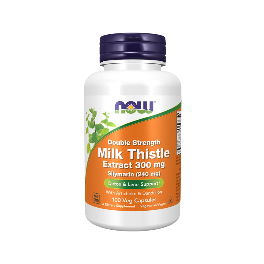 NOW Silymarin Milk Thistle Extract 300 mg now-silymarin-double-strength-200-capsules-bao-ve-gan-gymstore