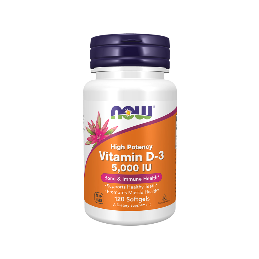 NOW Vitamin D-3 5000 IU (125 mcg) now-vitamin-d3-5000-iu-240-softgels-gymstore