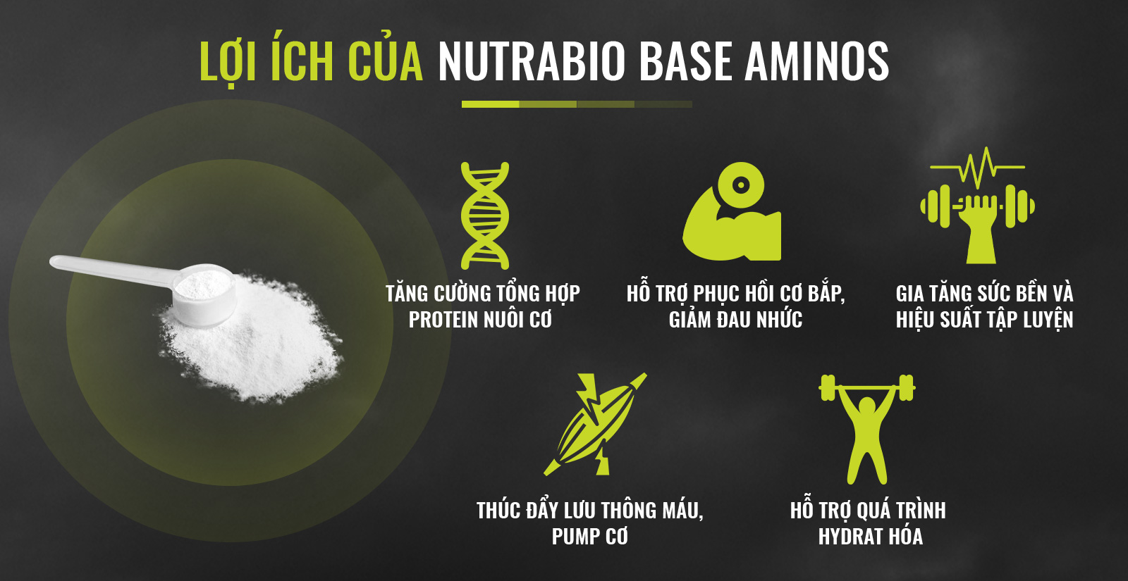 Nutrabio Base Aminos Lợi Ích