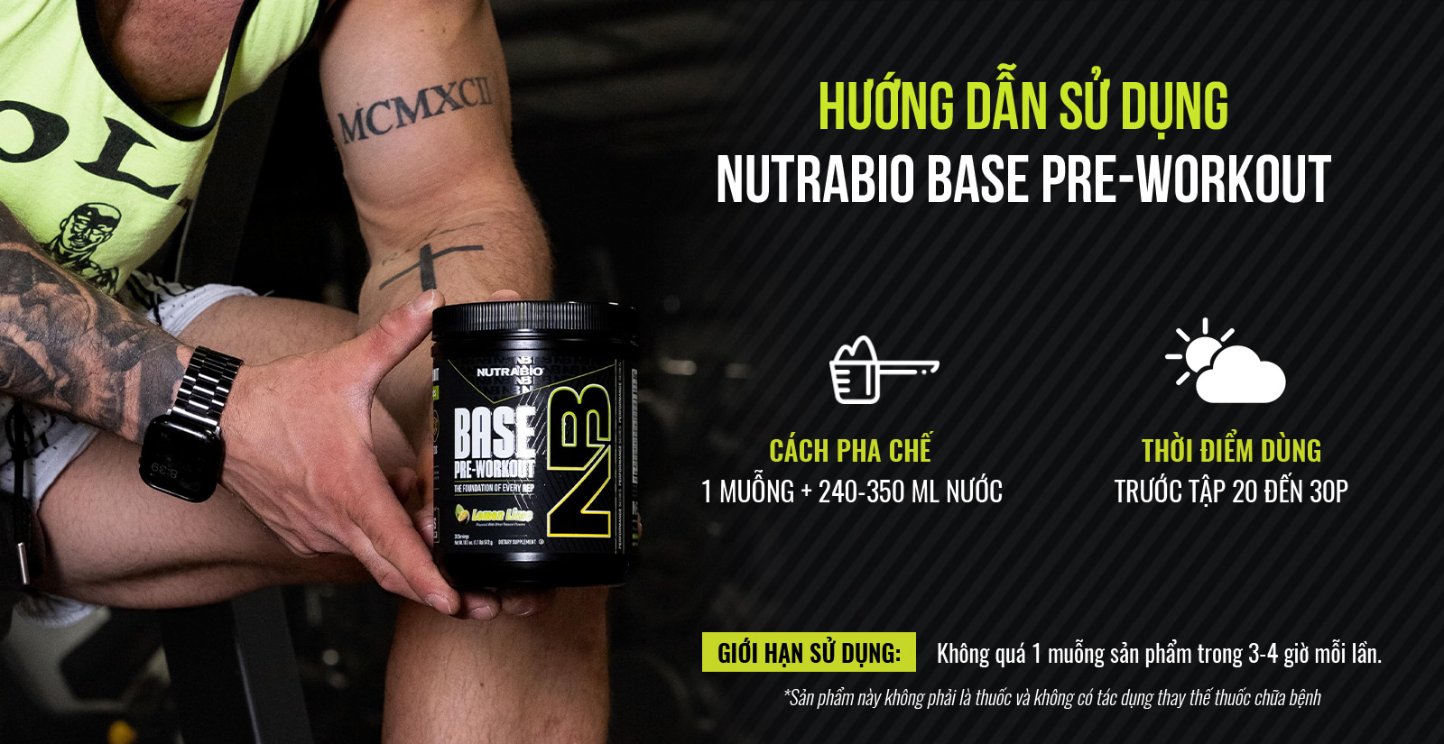 Nutrabio Base Pre Workout Cách Dùng