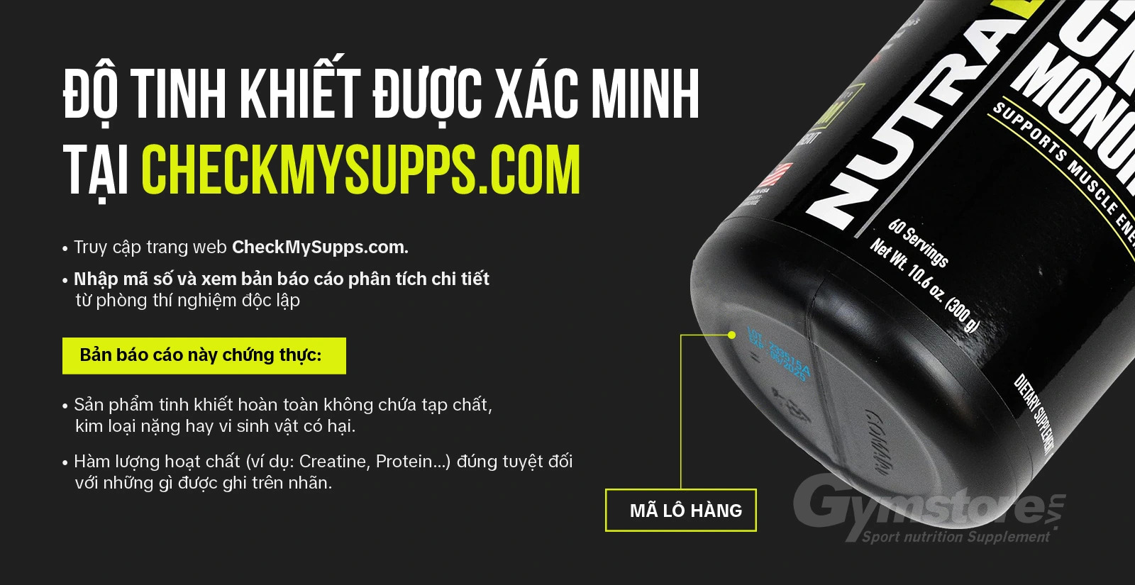 Kiểm tra từng lô Nutrabio Whey Protein Isolate