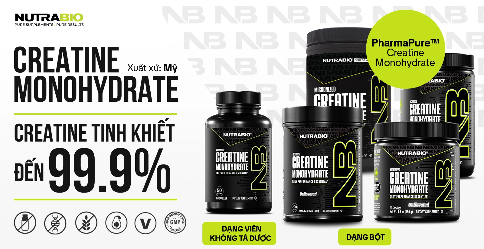 Nutrabio Creatine Monohydrate