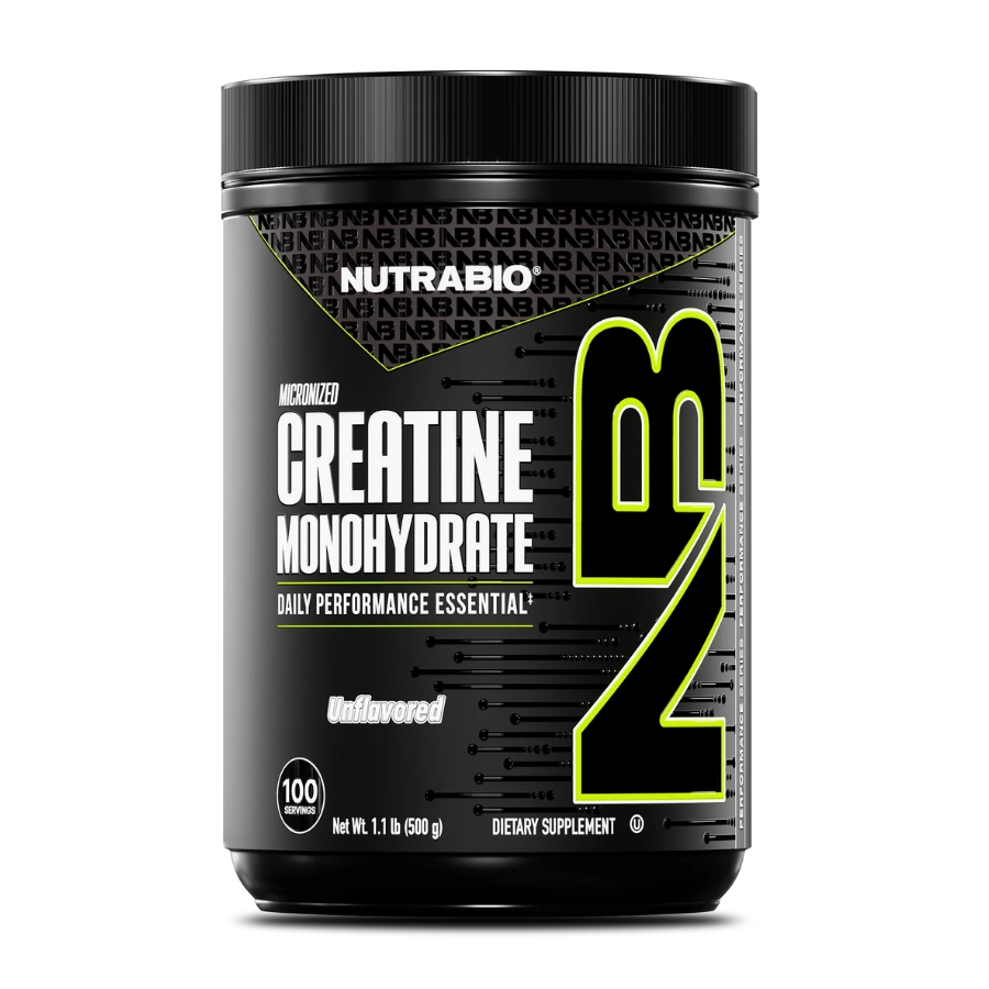 NutraBio Micronized Creatine Monohydrate Powder Nutrabio Creatine Monohydrate Powder 200 Servings Unflavor