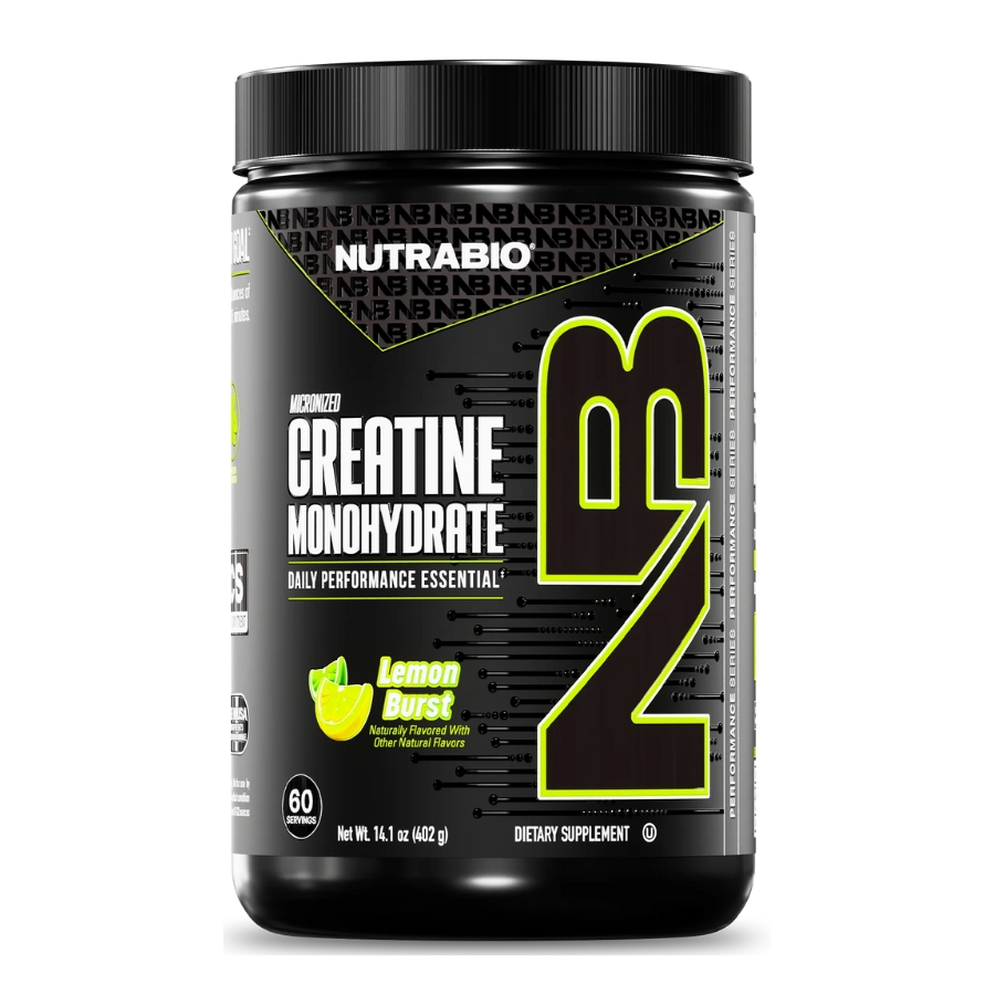 NutraBio Micronized Creatine Monohydrate Powder Nutrabio Creatine Monohydrate Powder 60 Servings Paradise Punch