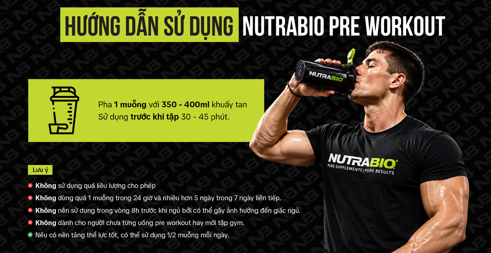 Nutrabio Pre Workout Cách Dùng