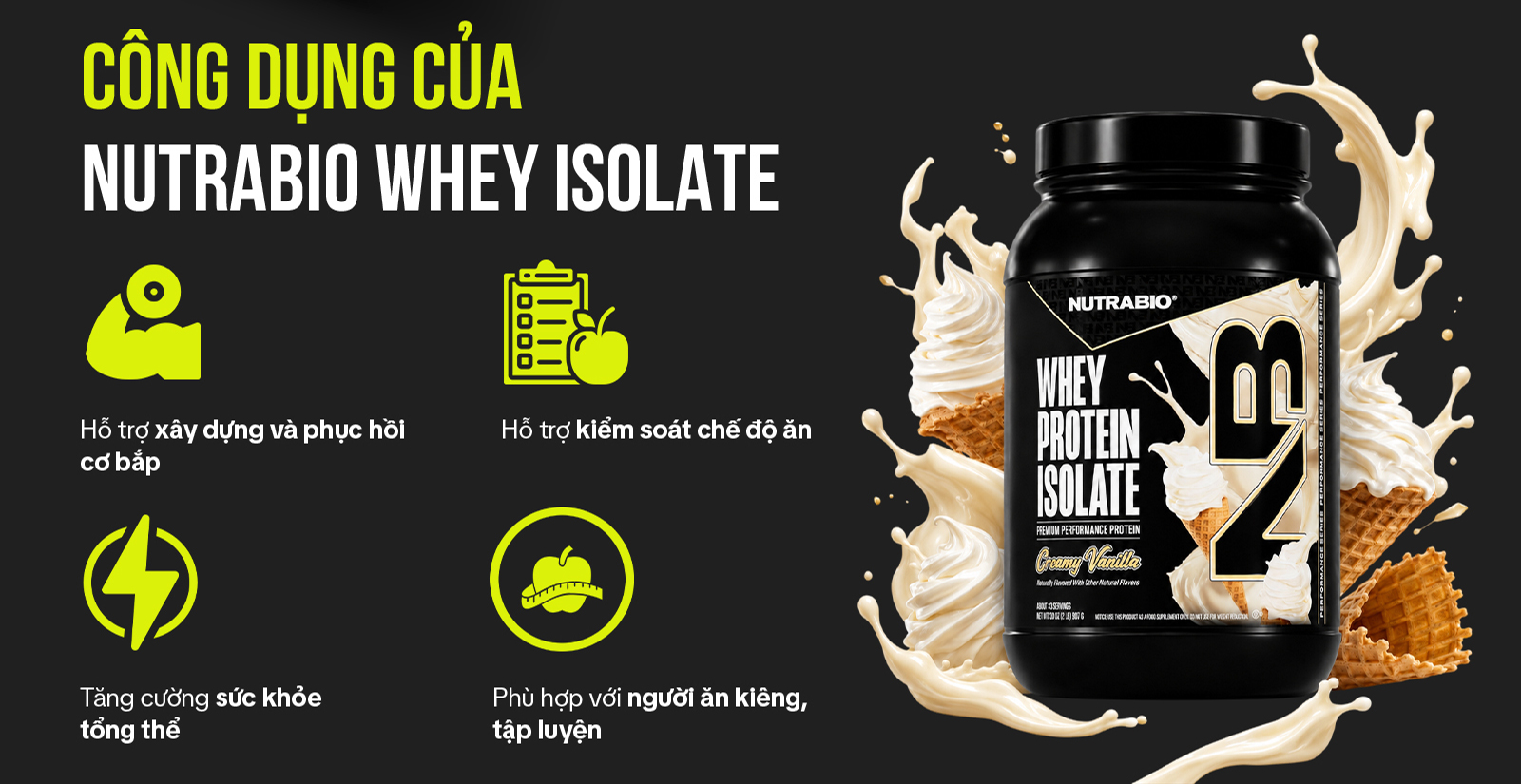 Nutrabio Whey Isolate Công Dụng