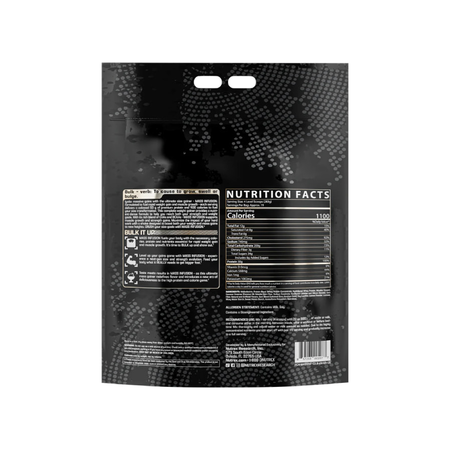 Nutrex Mass Infusion, 12 Lbs (5.45 Kg) Chính Sách Chính Hãng Gymstore