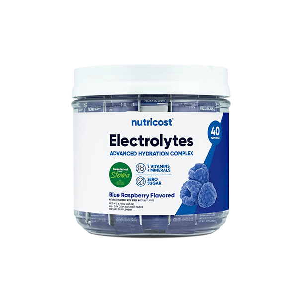 Gói bột điện giải Nutricost Electrolytes, 40 Packets nutricost-electrolytes-complex-stick-40-packs-green-apple-flavored
