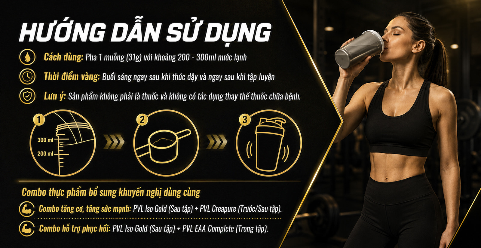 PVL Iso Gold Cách Dùng