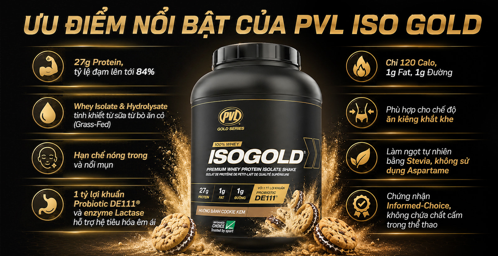 PVL Iso Gold Ưu Điểm