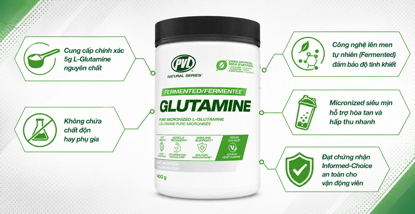 PVL Pure Glutamine Ưu Điểm