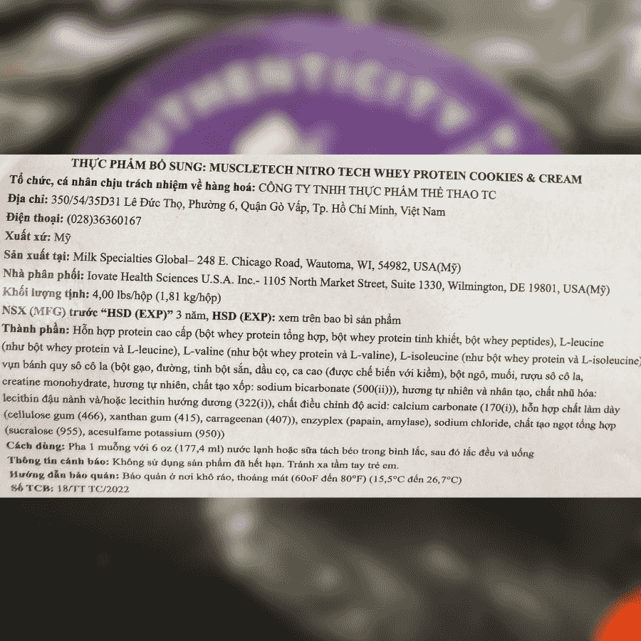 MuscleTech NITRO-TECH 4 Lbs (1,8 kg) MuscleTech NITRO-TECH 4 Lbs (1,8 kg)