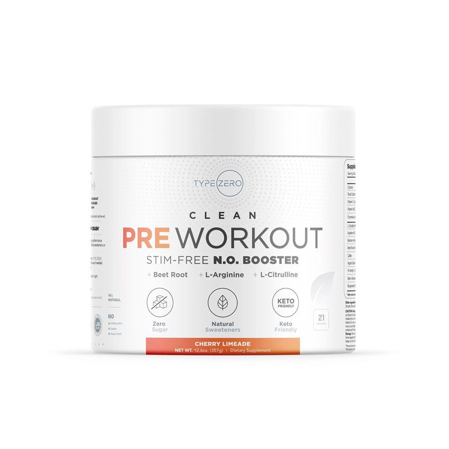 Type Zero Pre Workout Stim Free + N.O Booster, 21 Servings