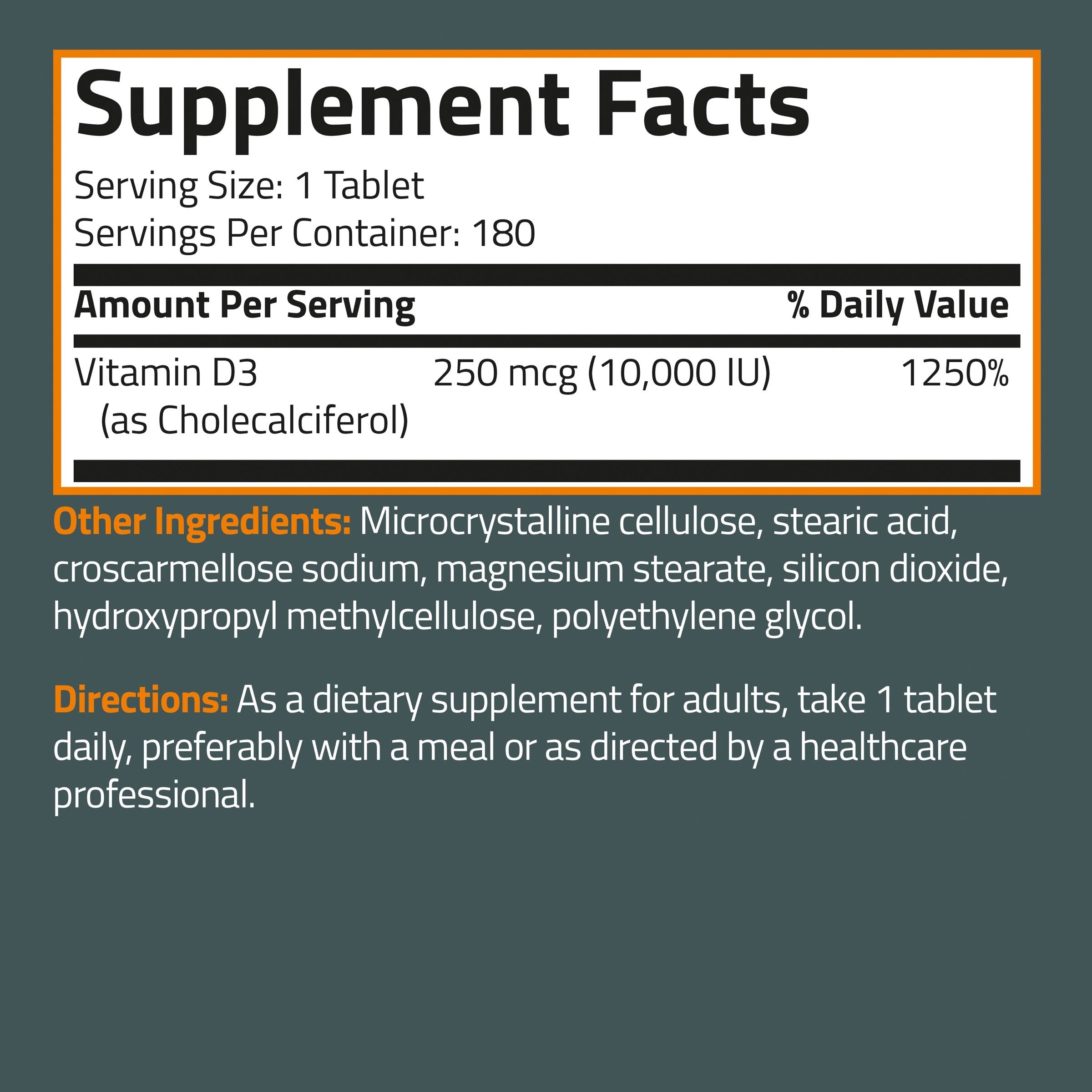 Bronson Vitamin D3 10,000 IU (250mcg) Bronson Vitamin D3 10,000 IU (250mcg)