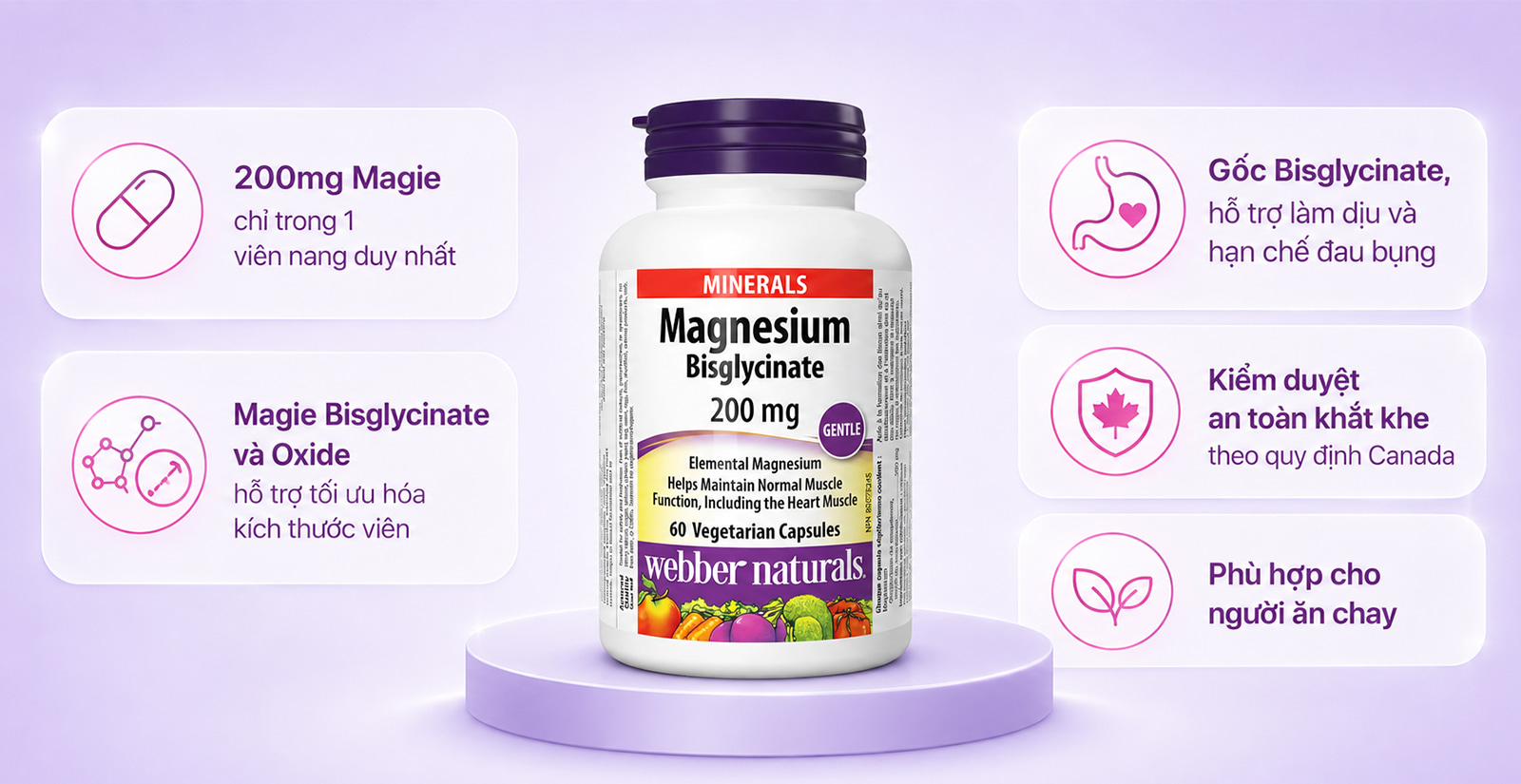 Webber Magnesium Bisglycinate Ưu Điểm