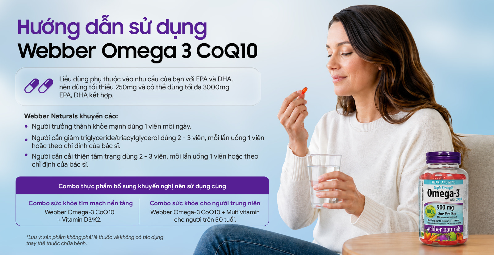 Webber Omega 3 CoQ10 Cách Dùng