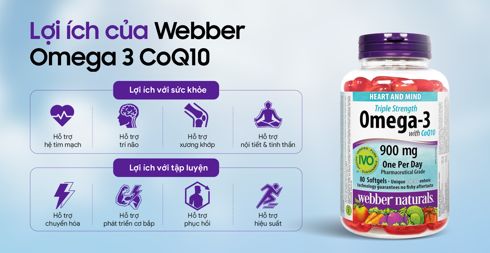 Webber Omega 3 CoQ10 Lợi Ích