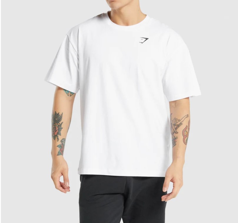 Áo Gymshark Essential Oversized T-Shirt ao-gymshark-essential-oversized-t-shirt-trang-l