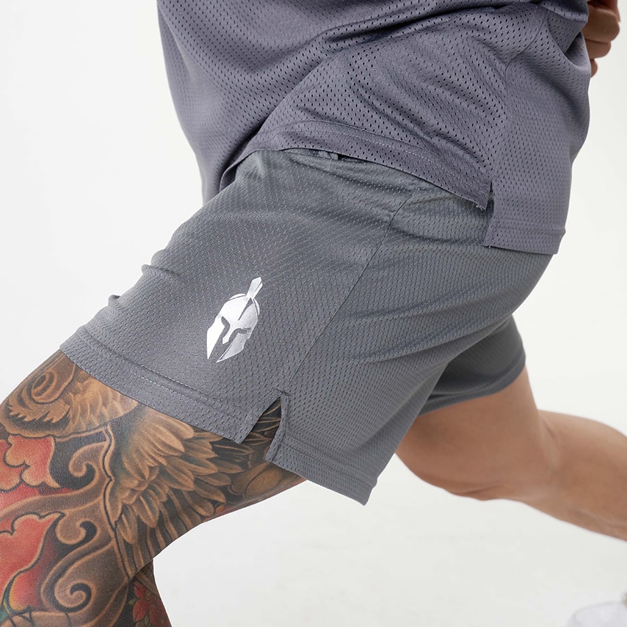 SpartaFit Mesh Short SpartaFit-mesh -short-grey-gymstore