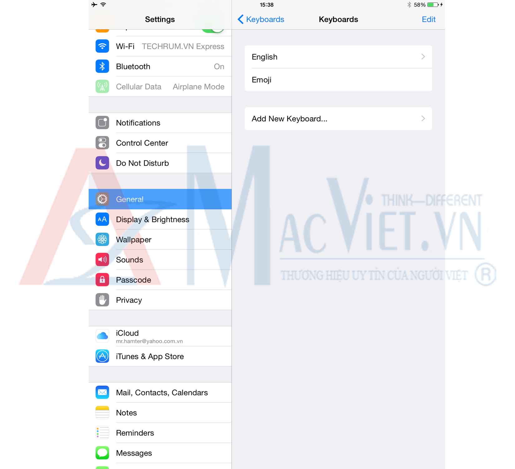 Gõ tiếng Việt iOs