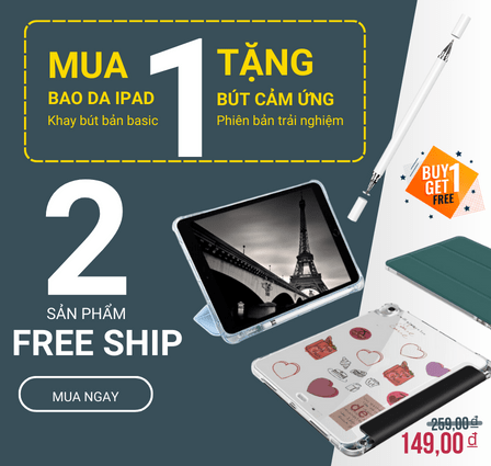 Cover ipad mua 1 tặng 1