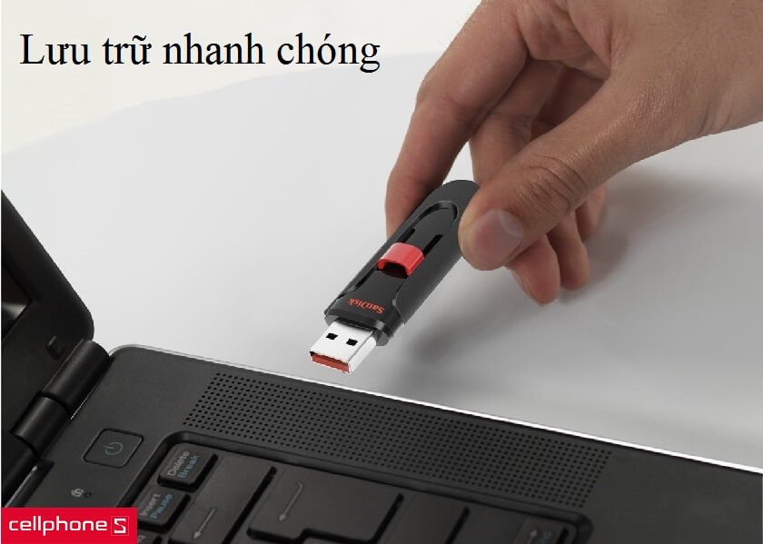 USB 3.0 SanDisk CZ600 Cruzer Glide 256GB tốc độ 100MB/s (Đen) Nhất Tín  Computer