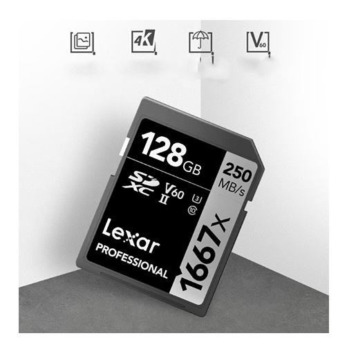 Thẻ Nhớ Lsd128cb1667 Thẻ Nhớ Máy Ảnh SDXC Lexar Professional 1667X