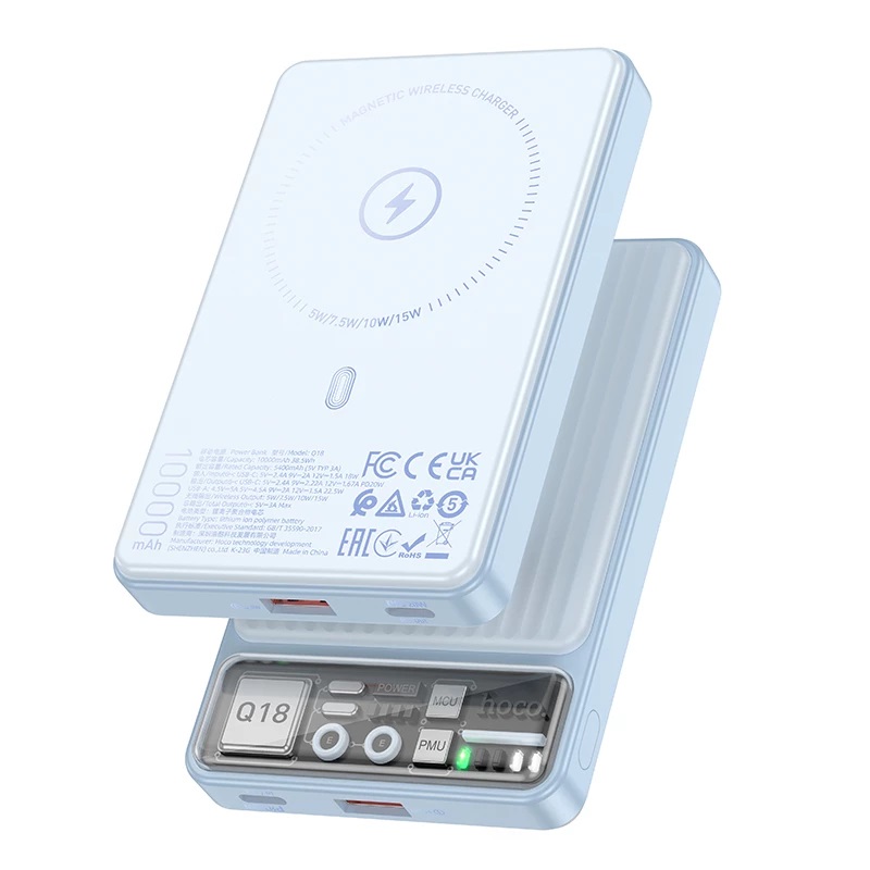 Pin dự phòng không dây Hoco Q18 10000mAh Wireless Charge 15W, QC 3.0 22 ...