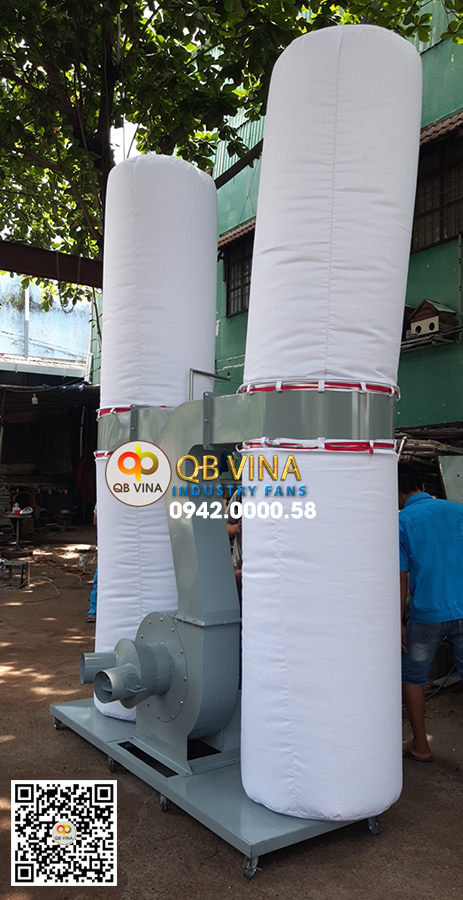 Quạt hút bụi di động 2 túi vải