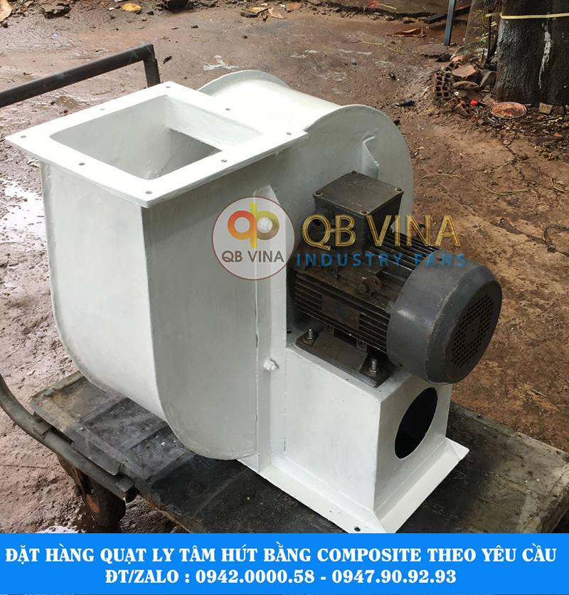 quạt ly tâm hút hóa chất bằng composite