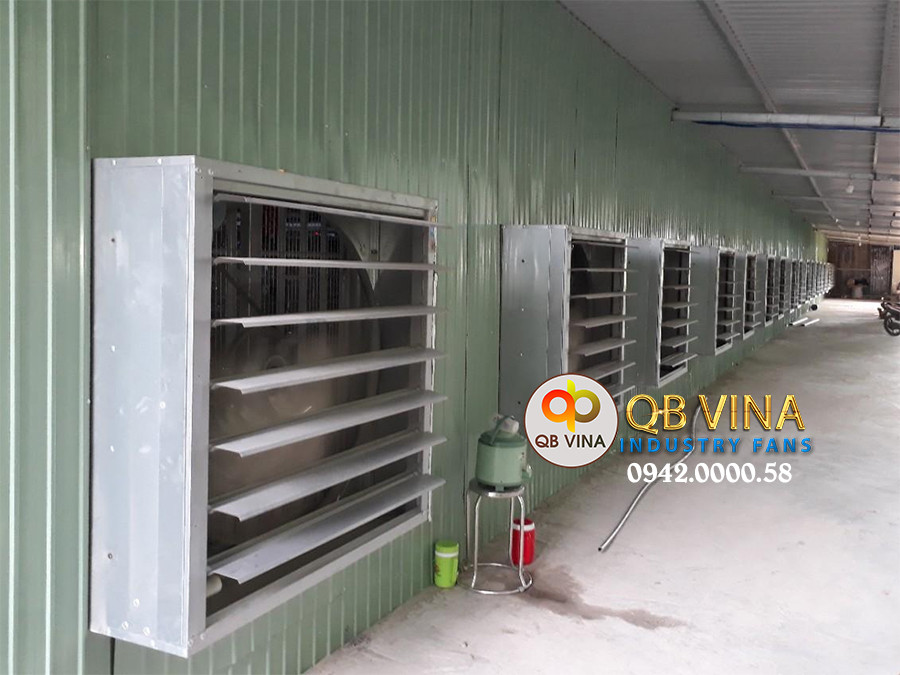 quạt thông gió vuông gián tiếp nhà xưởng DF