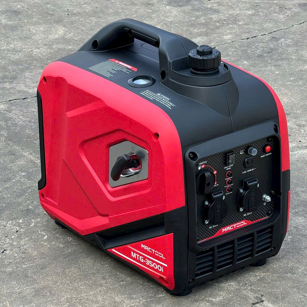 Máy phát điện chạy xăng cách âm Inverter Mactool 3kw MTG-3500i Máy phát điện chạy xăng cách âm Inverter Mactool 3kw MTG-3500i