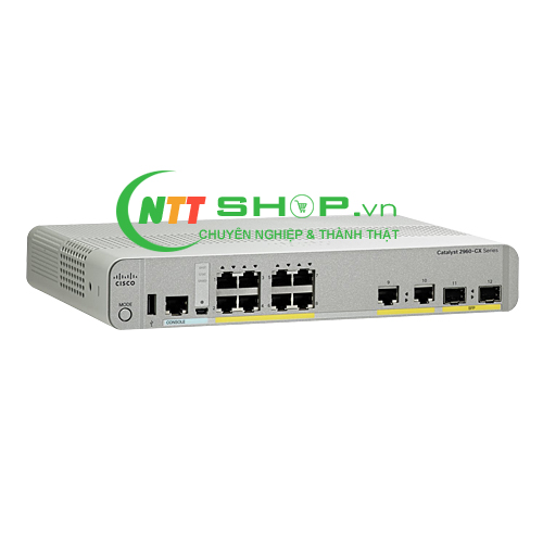 Switch Cisco WS-C3560CX-8PT-S Catalyst 3560-CX PD PSE 8 port GE PoE+, uplinks: 2 x 1G copper IP Base